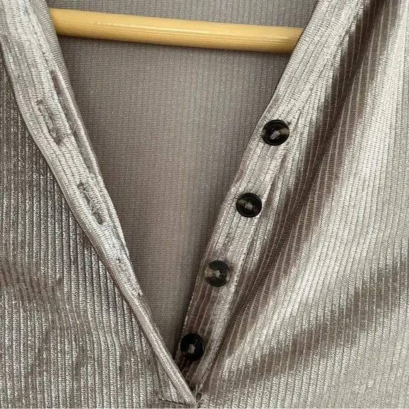 Good Luck Girl Kid’s Rib Velour Polo Bodysuit In Mauve NWOT Medium - Picture 8 of 8